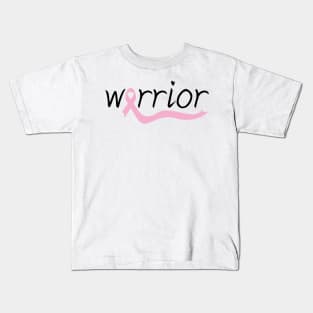 Warrior T-shirt, Breast Cancer Awareness Tee, Pink Ribbon Shirt, October Tees, Cancer Survivor Gift, Pink October Shirt, Women Graphic Tee Kids T-Shirt